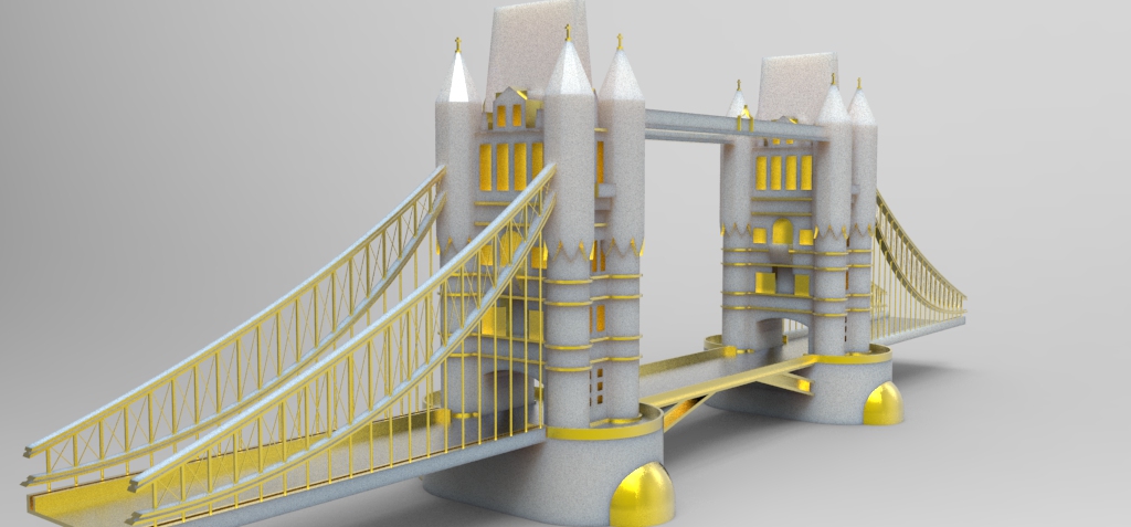 伦敦塔桥（iCader.com与您分享最新的CAD设计工具和创意工业设计3D作品）